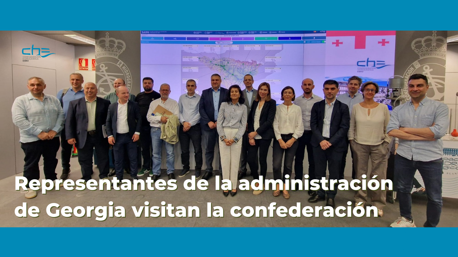 Representantes de la administración pública de Georgia visitan la Confederación Hidrográfica del Ebro